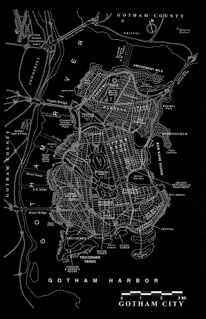Mappa di Gotham City